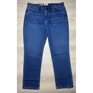 Kirkland Signature Women's High Rise Straight Jeans Blue Size 14 28 Inseam NWT
